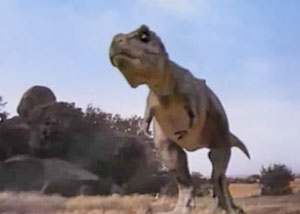 Ролик с тиранозавром