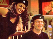 С Пэм Гриер на съемках Джеки Браун (1997)